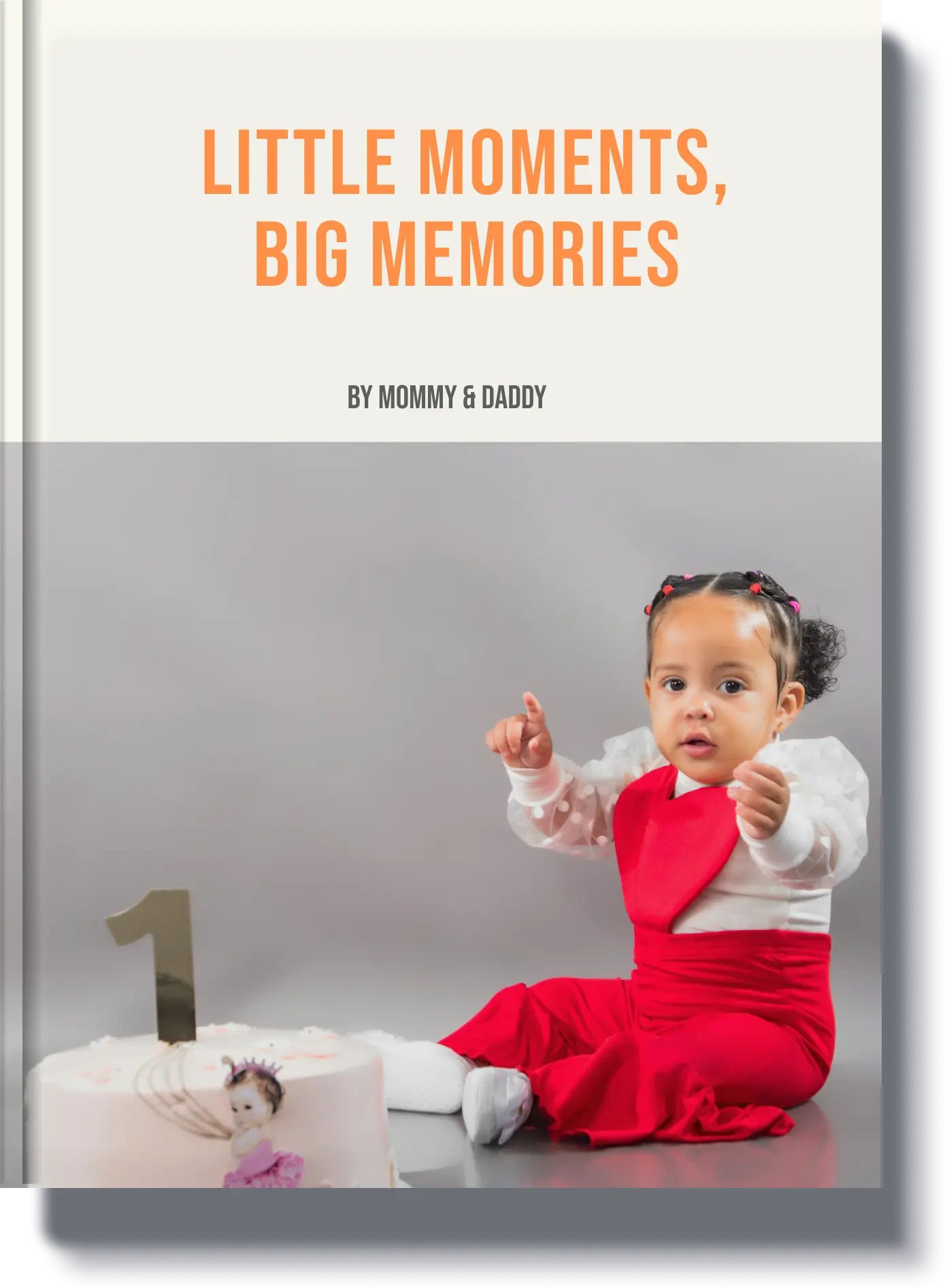 Little Moments, Big Memories - A personalized childhood memory book featuring a baby taking first steps, documenting every milestone and cherished moment.