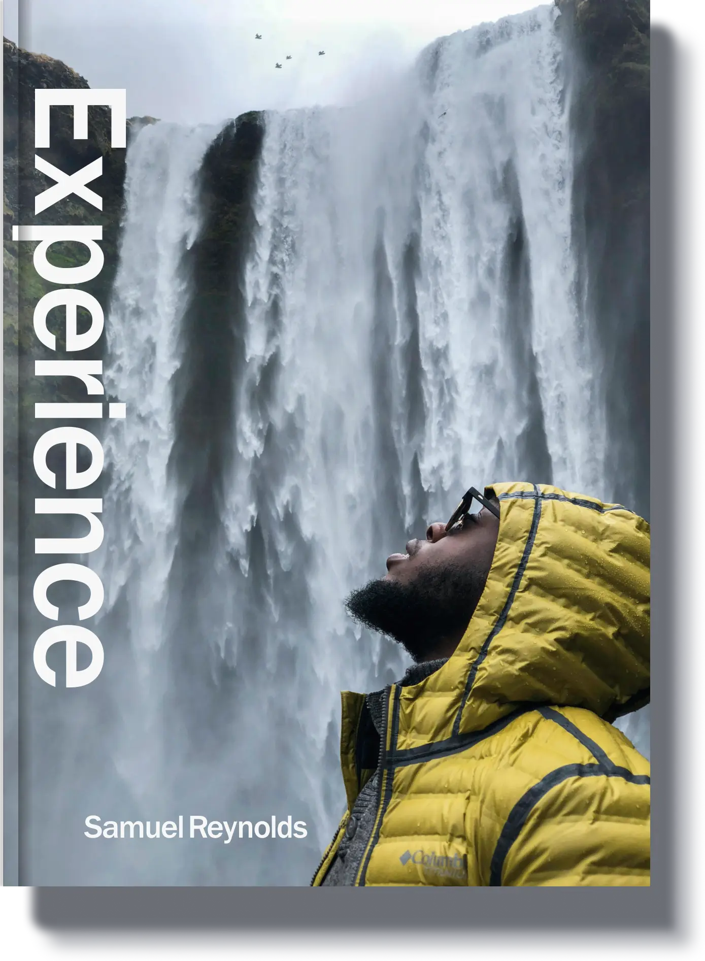 Experience - A travel memory book featuring a breathtaking waterfall adventure, capturing the awe of nature’s beauty.